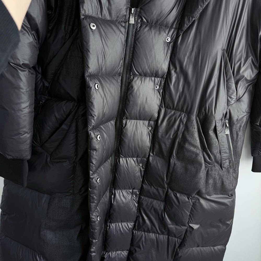 The Eight Senses Black Oversized Cloud Down Puffer Coat Full Length Hooded L OS - Picture 10 of 16